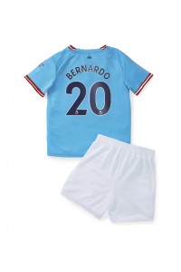 Fotbalové Dres Manchester City Bernardo Silva #20 Dětské Domácí Oblečení 2022-23 Krátký Rukáv (+ trenýrky)